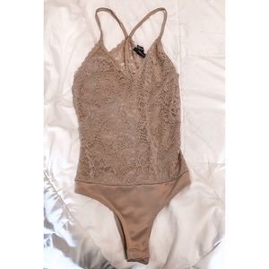 Nude lace bodysuit
